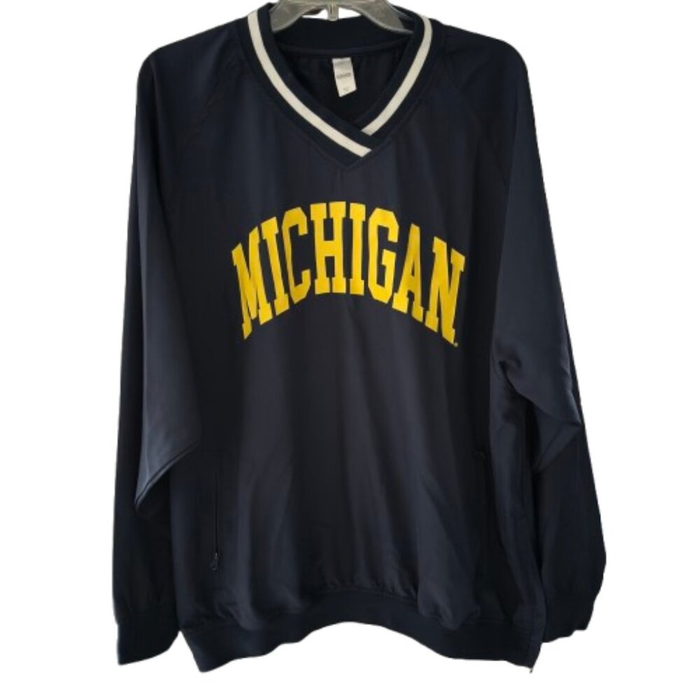 GAME Sportswear College Football MICHIGAN STATE Pull Over Windbreaker Jacket XL